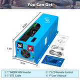 Sungold Power 6000W DC 48V Split Phase Pure Sine Wave Inverter With Charger