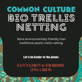 Common Culture Bio Trellis Netting Bulk Roll 6.5 ft x 3,280 ft w/ 6in Squares
