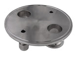 Extractor End Cap (2) 1.5" TriClamp x (2) 1/2" Compression