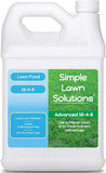 Advanced 16-4-8 Lawn Fertilizer - Liquid Lawn Food Spring & Summer Concentrated Spray - Any Grass Type- Fish and Seaweed Kelp- Balanced NPK - Simple Lawn Solutions (1 Gallon)