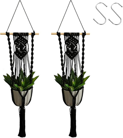 Artilady Black Plant Hanger Macrame Hanging Planter for Indoor Boho Pl –  Grow It Depot
