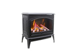 Amantii E50-NA Lynwood Series - 50 cm Freestand Electric Stove Featuring a Cast Iron Frame and a 10 Piece Birch Log Set