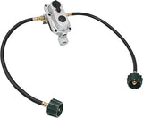 Flame King 2-Stage Auto Changeover LP Propane Gas Regulator with Two 18-inch Pigtails for RVs, Vans, Trailers