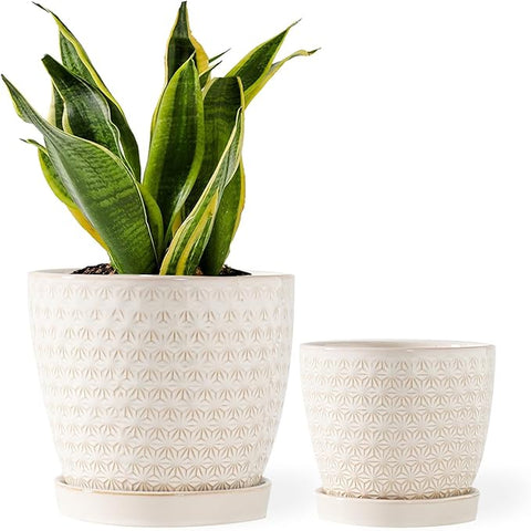 mesh plant pots Plant Pots, Flower Pots, Planters for Indoor Plants(6.5+5.5inch), Flow – Grow It Depot