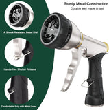 FANHAO Garden Hose Nozzle, 100% Heavy Duty Metal Water Hose Nozzle Sprayer with 7 Spray Patterns, High Pressure Hand Sprayer with Ergonomic Handle for Watering Plants & Lawns, Washing Cars & Pets