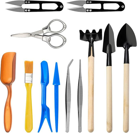 mini garden tools set Andiker Mini Garden Tool Set, 12pcs Portable Gardening Hand Tools Set, – Grow It Depot