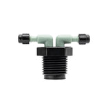 1/2" MPT x 1/4" Barb 2-Port Full Flow Drip Manifold 67035