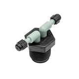 1/2" MPT x 1/4" Barb 2-Port Full Flow Drip Manifold 67035