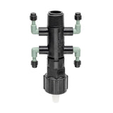1/2" FPT x MPT x 1/4" Barb 4-Port Drip Manifold 67060
