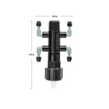 1/2" FPT x MPT x 1/4" Barb 4-Port Drip Manifold 67060