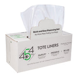 454 Bags 55 Gallon Tote/Bin Liner - 80" x 36" (Roll of 75)