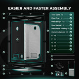 Mars Hydro FC 3000-EVO LED Grow Light + 3' x 3' Grow Tent + Inline Fan Combo with Speed Controller