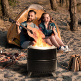 Pluto R19-PG Smokeless Outdoor Fire Pit -  Painted Black