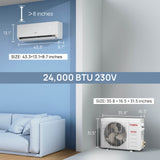 Greenland 24,000 BTU Single Zone WiFi Mini Split AC (R454B)