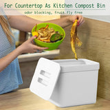LALASTAR Trash Can with Lid, Wall-Mounted Under Sink Small Garbage Can for Kitchen, Bathroom, Hanging Plastic Trash Can, 1.8 Gallon, White
