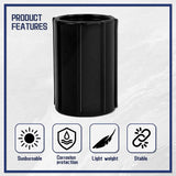 12 Pcs 1/2 Inch Female Threaded PVC Fitting Black PVC Female Adapter Pipe Fittings Drip Irrigation System for Irrigation Pipes Riser Extension (Black)