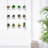 clear hanging plant shelf 3-Tier Clear Hanging Window Plant Shelves 16In, Height Adjustable Acry – Grow It Depot
