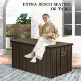 Domi 200-Gallon Outdoor Storage Box – Waterproof, Lockable Storage Cabinet for Patio Furniture, Garden Tools & Pool Supplies – Large Metal Storage for Cushions