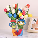 funky large plant pots LCCCK Colorful Face Planter Funky Head Planters for Indoor Plants, Suc –  Grow It Depot