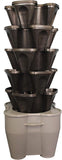 Mr. Stacky Smart Farm - Automatic Self Watering Garden - Grow Fresh Healthy Food Virtually Anywhere Year Round - Soil or Hydroponic Vertical Tower Gardening System (Solar Kit, Black)