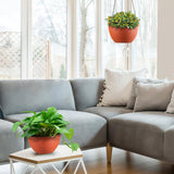 Hanging Planters for Indoor Outdoor Plants, Set of 2 Self Watering Hanging Pots with Drainage Hole & Plug and 20" Chain & Hooks