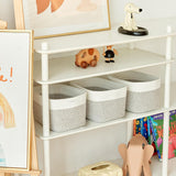 Small Cotton Rope Basket – Storage Bin for Organizing (10.6" x 6.7" x 6.7"), Bathroom Storage Basket for Shelf, Counter & Closet（White & Mixed Grey）