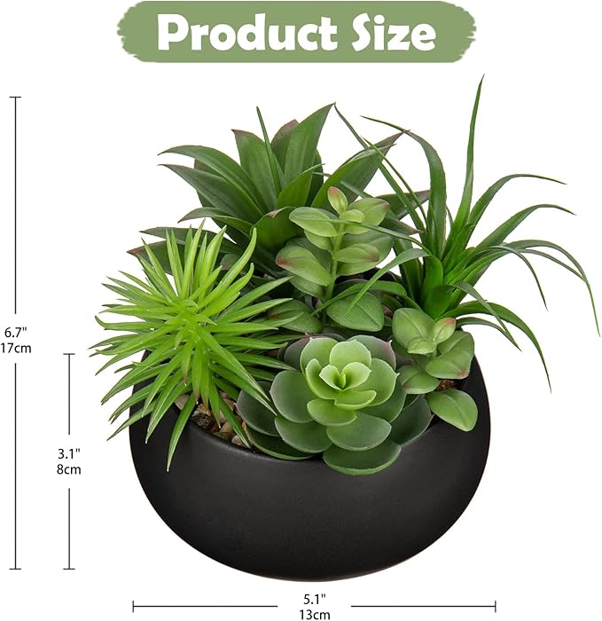 faux succulents in black pots Fake Plants Artificial Succulents in Pots Faux Succulent Arrangement P – Grow It Depot