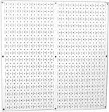 Wall Control Pegboard Organizer 4 ft. Metal Standard Tool Storage Kit With White Toolboard and Accessories - 30-P-3232W