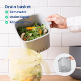 Blue Ginkgo Kitchen Compost Bin [2.6L / 0.69 GAL] – Filter-Free, Odor-Tight Countertop Food Waste Pail with Handle (Made in Korea, Green)