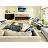 Amantii 72 Inch Tru-View Slim Smart Indoor Outdoor 3 Sided Electric Fireplace