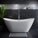 Swiss Madison Ivy 60" Double Slipper Freestanding Bathtub