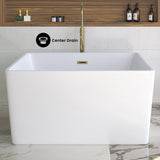 Swiss Madison Voltaire 47" Square Freestanding Bathtub