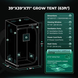 Mars Hydro FC 3000-EVO LED Grow Light + 3' x 3' Grow Tent + Inline Fan Combo with Speed Controller