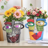 funky large plant pots LCCCK Colorful Face Planter Funky Head Planters for Indoor Plants, Suc –  Grow It Depot