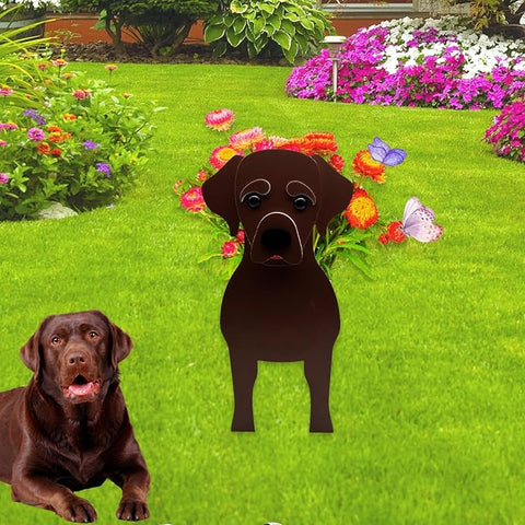 indoor dog planter Chocolate Labrador Dog Planter Plant Pots,Cute Garden Dog Flower Plant –  Grow It Depot
