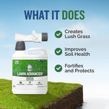 Turf Titan Lawn Advancer – Green Lawn Booster and Lawn Fertilizer (32 oz) – Fast-Acting Hose End Fertilizer Concentrate with Tri-Action Formula – Covers up to 8,000 Sq Ft