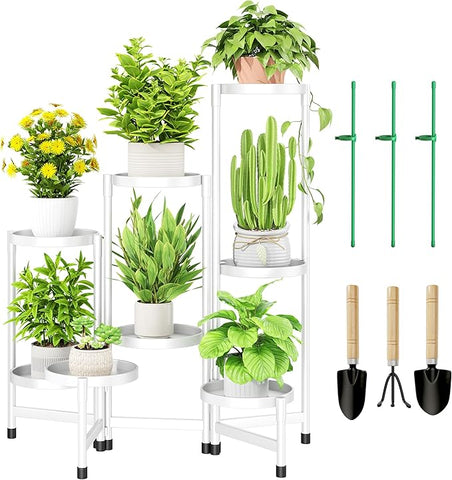 plant stand for multiple pots 8 Tier Metal Plant Stand Indoor, Rotatable Corner Plant Shelf Outdoor, –  Grow It Depot