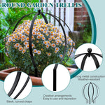 round planter with trellis 2 Pcs Large Metal Circle Trellis Garden Obelisk Sculpture Globe Trelli –  Grow It Depot