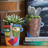 funky large plant pots LCCCK Colorful Face Planter Funky Head Planters for Indoor Plants, Suc – Grow It Depot