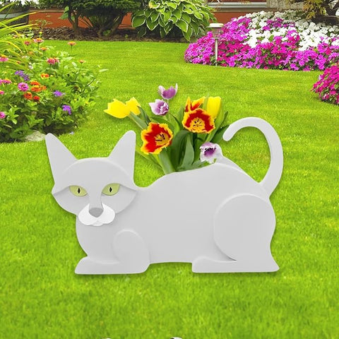kitty planter pots White Cat Planter Plant Pots,Cute Garden Cat Flower Planter,Cat Plante – Grow It Depot