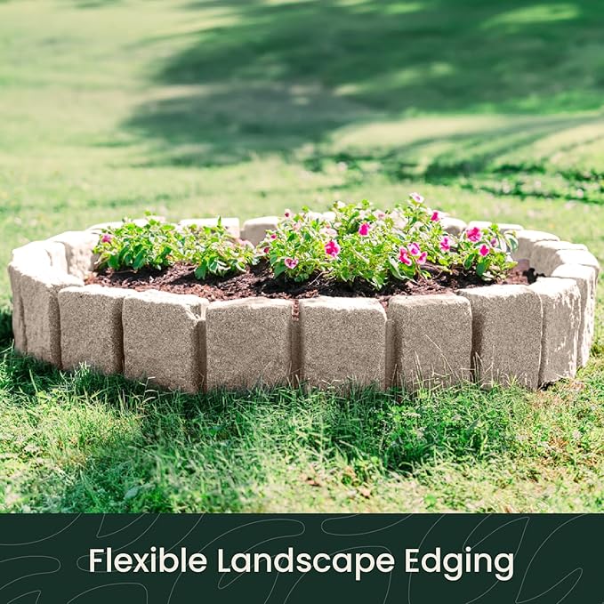 Beuta Landscape Edging | Garden Edging Border | Faux Stone Block XL fo ...