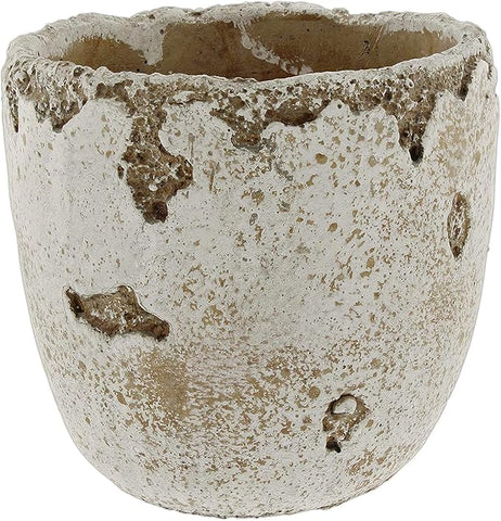 weathered plant pots Distressed Weathered Cement Planter, 5 Inches