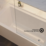 Swiss Madison Voltaire 60 x 30 Skirted Right Drain Soaking Apron Bathtub in Glossy White with Integrated Overflow, Drain Included (12 - Pack)