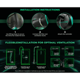 Mars Hydro iFresh 4" Smart Inline Duct Fan and Carbon Filter Combo