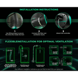 Mars Hydro iFresh 4" Smart Inline Duct Fan and Carbon Filter Combo