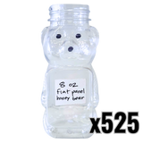 8 oz Plastic Flat Panel Honey Bears