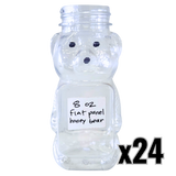 8 oz Plastic Flat Panel Honey Bears