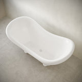 Swiss Madison Plaisir II 67" Freestanding Bathtub with Round Feet in Glossy White