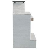 Cal Flame Modern Outdoor Gas Fireplace with Extended Mantle