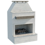 Cal Flame Modern Outdoor Gas Fireplace with Extended Mantle